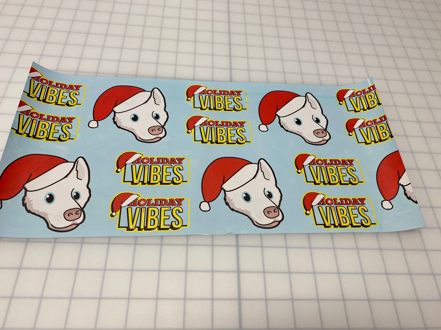 Curative Printing Marketing Hopsin the Husky Dog custom wrapping paper.