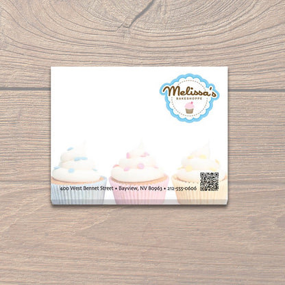 Bakery design post-it notes paper print by Curative Printing