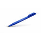 Bright blue with white imprint custom plastic pens promotional writing implements by curative printing