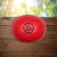 Red brain shape logo'd stress ball promotional wellness & safety by curative printing
