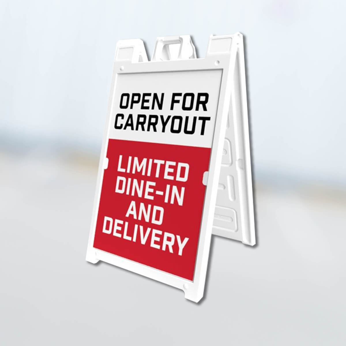 Carryout design A-Frame signs and banners print by Curative Printing