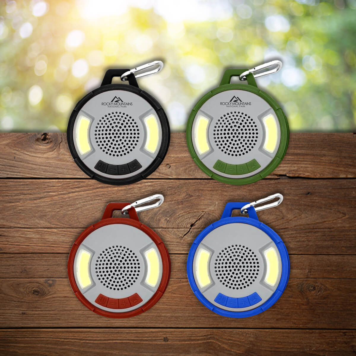 Colored logo imprint clip portable speaker promotional technology by curative printing