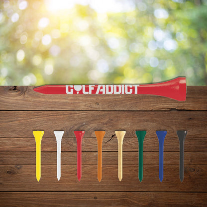 Colorful logo'd golf tees custom promotional golf by curative printing