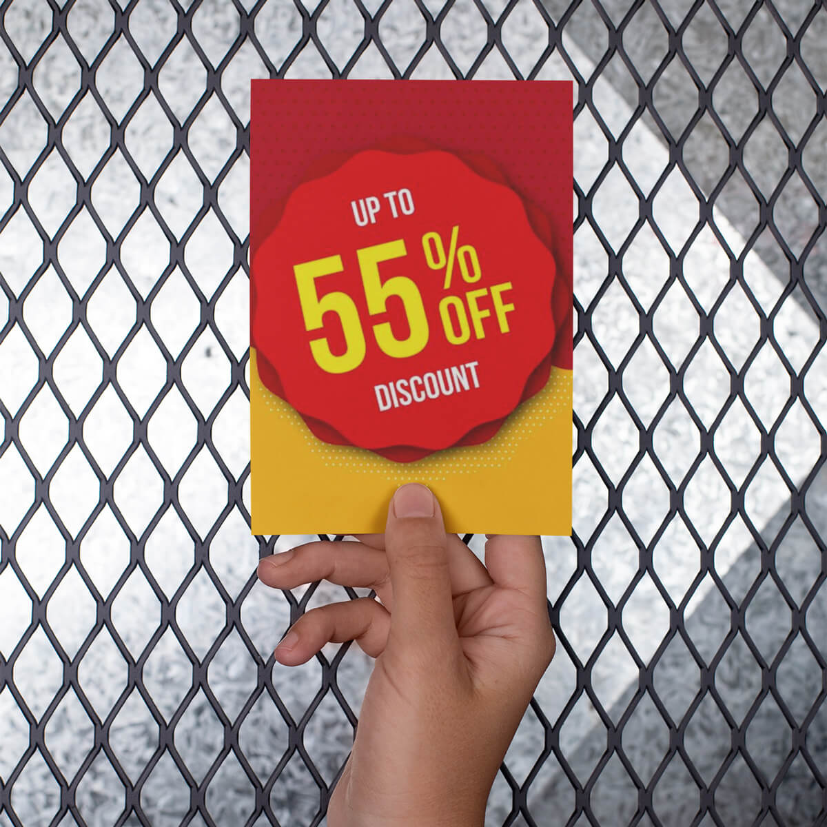 discount design mailer postcard paper print by Curative Printing