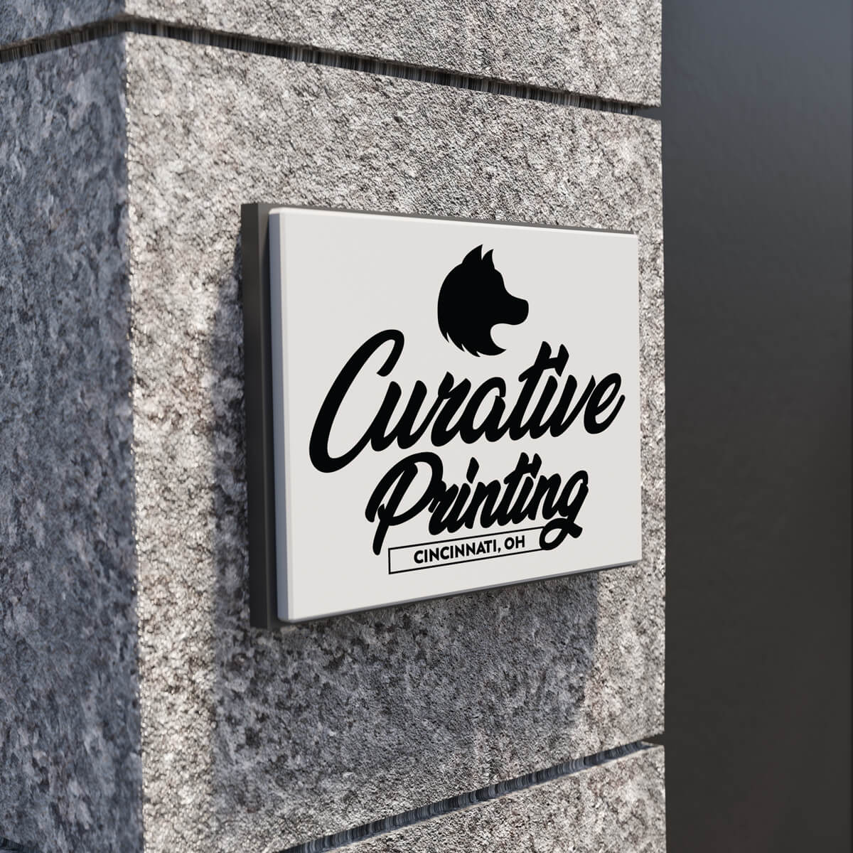 Outdoor entrance pvc signs and banners by Curative Printing