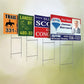 Four sample signs on fence coroplast signs and banners Curative Printing