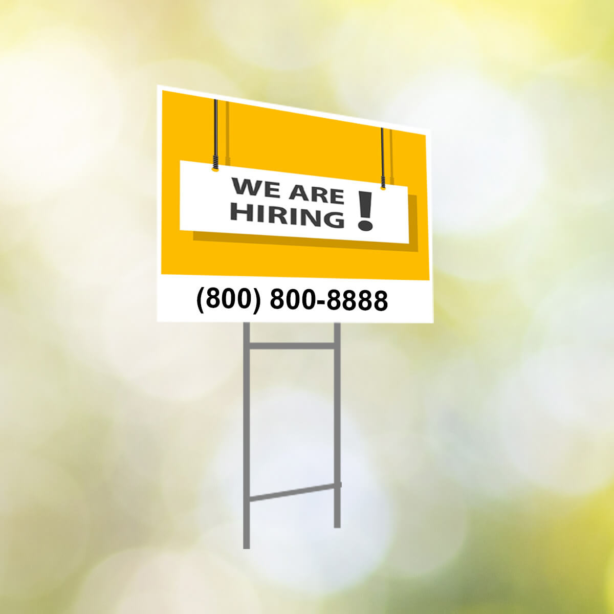 Hiring sample sign on fence coroplast signs and banners Curative Printing