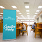 Library pull up banner stand signs and banners Curative Printing