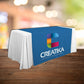Branded table runner display exhibit trade show by Curative Printing