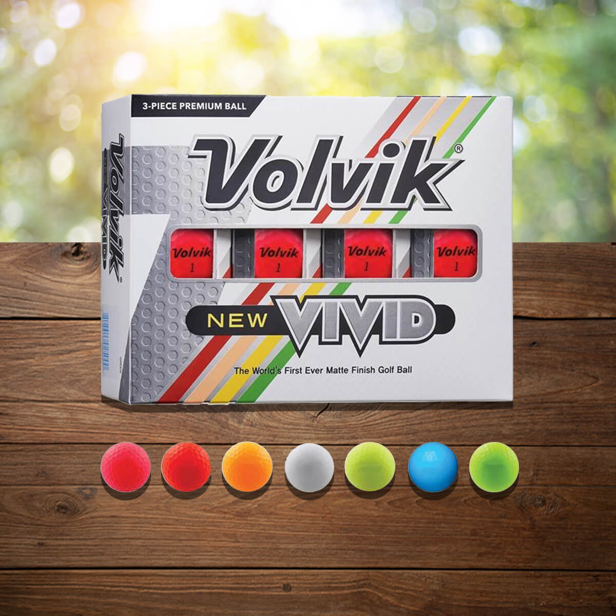 Set of colorful golf balls custom promotional golf by curative printing