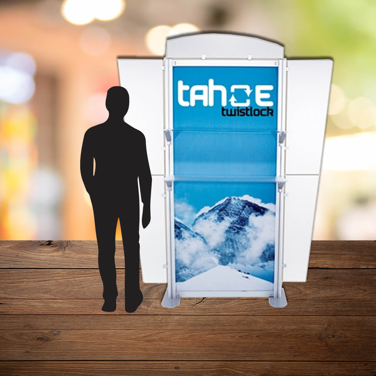 Tahoe twistlock small rigid display exhibit trade show display by Curative Printing